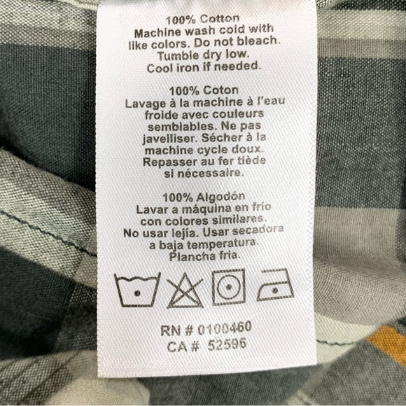 Kavu~Men’s Short Sleeve Sage‎ Green Plaid Button Up Camp Shirt~Sz S - Picture 11 of 13